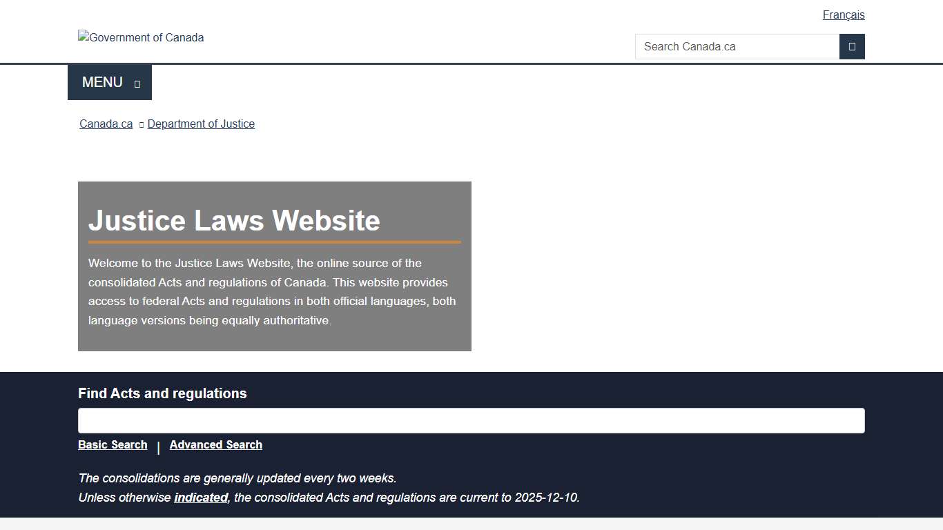 Justice Laws Website